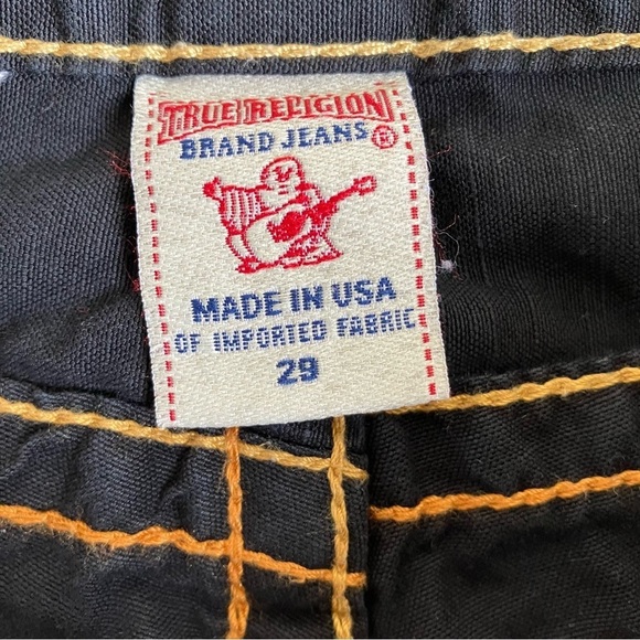 True Religion Vintage Y2K Linen Blend Capri Shorts Jorts Low Rise Flap Pockets - Picture 11 of 16